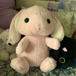 stuffed bunny from amuse collection, pink